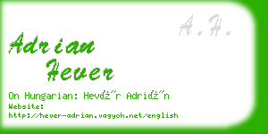 adrian hever business card